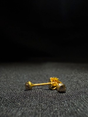 Sarezza Gold Altın Top Küpe (Küçük)