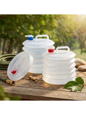 Musluklu Akordiyon Katlanır Su Bidonu 10 Litre  Midastech