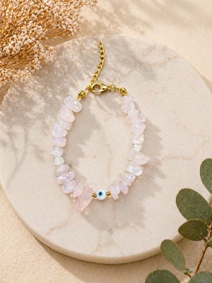(Rose Quartz) Pembe Kuvars, Sevgi ve Kalp Enerjisinin Taşı, Doğal Taşbileklik