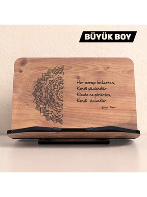 Kitap Okuma Standı Masaüstü Ahşap Rahle | Büyük Boy