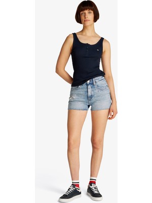Tommy Hilfiger Hot BI6114 Kadın Mavi Şort