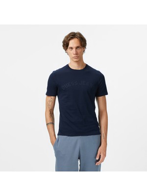 Guess Jeans Slim Fit Erkek Lacivert T-Shirt