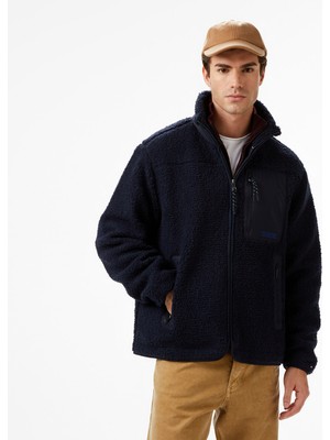Tommy Hilfiger Teddy Through Erkek Fermuarlı Lacivert Ceket