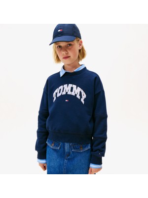 Tommy Hilfiger Varsity Çocuk Lacivert Sweatshirt