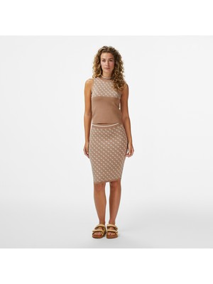 Guess Lise Tailored Fit Kadın Kahverengi Etek