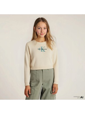 Calvin Klein Monologo Çocuk Bej Triko