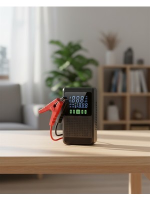 Şarjlı Araç Akü Takviyeli Hava Pompası Powerbank Özellikli