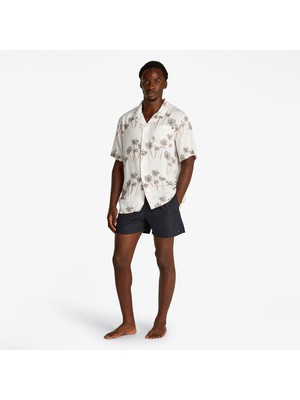 Tommy Hilfiger Bowling Print Erkek Bej Gömlek