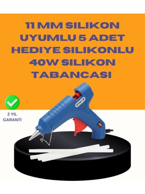 40W Sıcak Mum Silikon Tabancası 5 Silikon Hediyeli Hızlı Yapıştırma