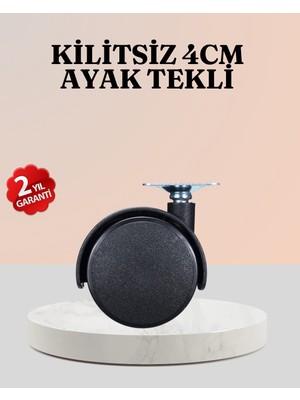 4 cm Çap Kilitsiz Tekerlek Ayağı Tekli Hafif Mobilyalar Için