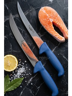 Lazbisa Blue Serisi Mutfak Bıçak Seti Et Balık Tavuk Açma Bıçağı 2 Li Set ( Mft-896)