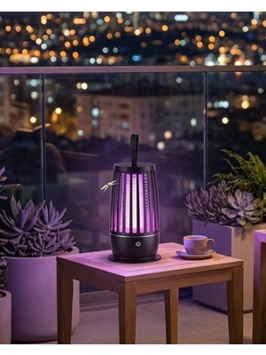 Uv Mor Işık Elektrikli Böcek Öldürücü Lamba Gece Aydınlatmalı Sessiz ve Güvenli Kullanım