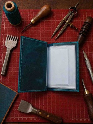 Vintage Leather Craft Hakiki Deri Araç Ruhsat Kabı