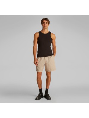 Calvin Klein Linen Erkek Gri Şort