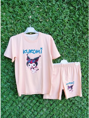 bebexy Somon Kuromi Baskılı  Şortlu Takım