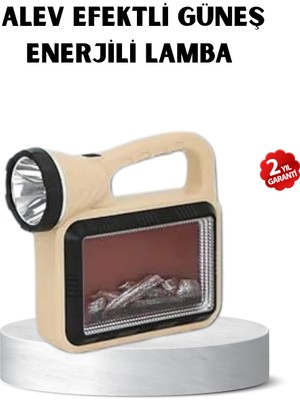 Güneş Enerjili Alev Efektli Lamba Cob LED Su Geçirmez Çok Fonksiyonlu