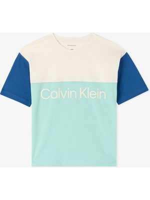Calvin Klein Blocking Çocuk Yeşil T-Shirt