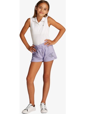 Calvin Klein Metallic Çocuk Mor Şort