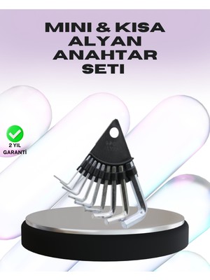 9 Parça Alyan Anahtar Seti Farklı Metrik Ölçü Pratik Taşıma