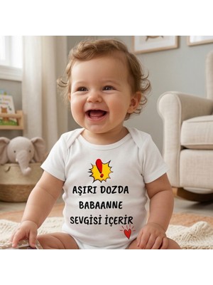 Egg Baby Babaannem Beni Çok Seviyor Tasarımlı Eğlenceli Bebek Body %100 Pamuk Zıbın