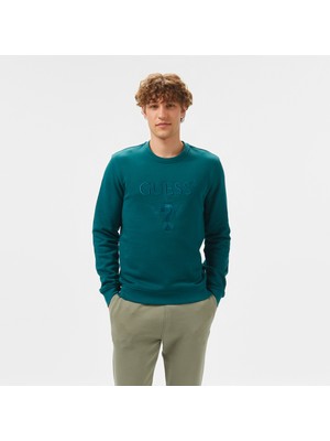 Guess Beau Cn Org Terry 395 Erkek Renkli Sweatshirt