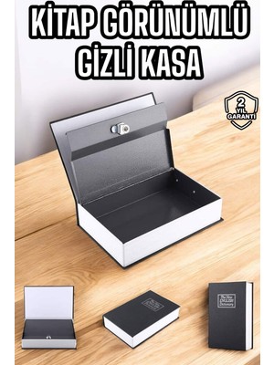Gizli Kasa Ingilizce Sözlüğü Kitap Görünümlü Anahtarlı Gizli Mini Çelik Kasa Kilitli