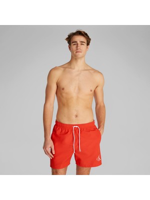 Calvin Klein Medium Drawstring Erkek Kırmızı Deniz Şortu