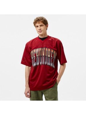 The Hundreds Division Football Jersey Erkek Bordo T-Shirt