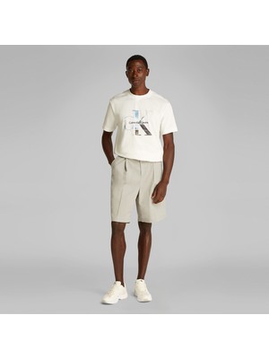 Calvin Klein Bermuda Erkek Gri Şort