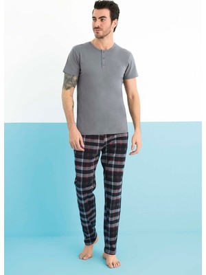 Aydoğan Erkek Kısa Kol Modal Pijama Takımı 250152 Gri