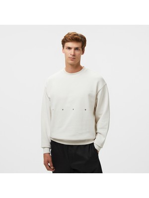 Hugo Dutap Erkek Beyaz Sweatshirt