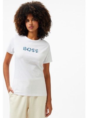 Boss Kadın Beyaz T-Shirt