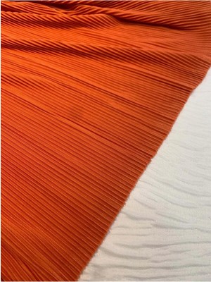 Yiğit Kumaş Turuncu Penye Piliseli Kumaş