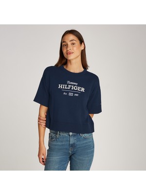 Tommy Hilfiger Kadın Mavi Triko