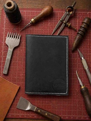 Vintage Leather Craft Hakiki Deri Ruhsat Kabı