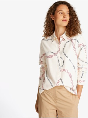 Tommy Hilfiger Kadın Beyaz Gömlek