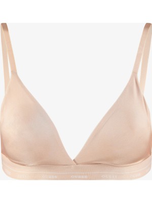 Guess Jane Soft Triangle Shiny Microfiber Kadın Bej Sütyen