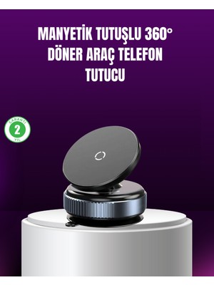 Araç Içi Manyetik Telefon Tutucu 360° Döner Vakumlu Stand