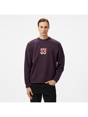 Hugo Dlogonty Erkek Mor Sweatshirt
