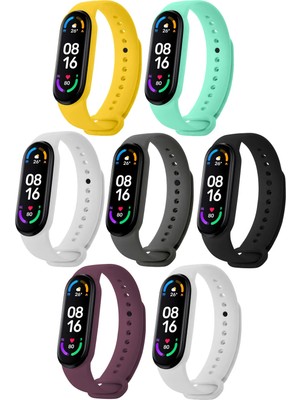 Hoffice Xiaomi Mi Band 5 ve Mi Band 6 Uyumlu Yüksek Kalite Silikon Kordon Seti