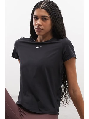 Nike One Classic Training Dri-Fit T-Shirt Kadın Antrenman Tişört Siyah