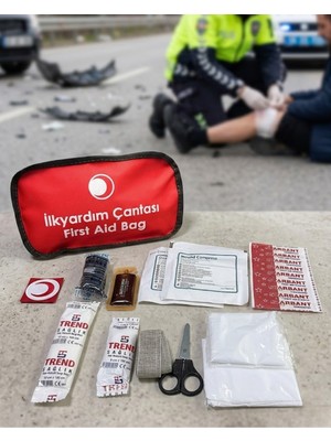 Araç ve Ev Için Ilk Yardım Çantası Eksiksiz Acil Müdahale Seti