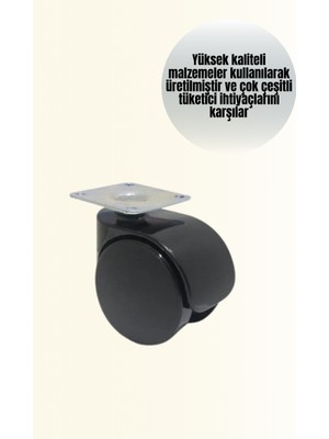 Kilitsiz Mobilya Tekerleği 6 cm 4 Adet Dayanıklı Tasarım