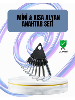 9 Parça Alyan Anahtar Seti Altıgen Uçlu Mobilya ve Tamir Için