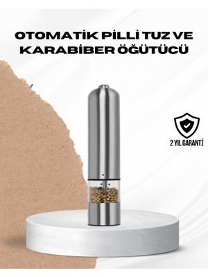 Tek Elle Kullanılan Otomatik Baharat Değirmeni Işıklı Sistem