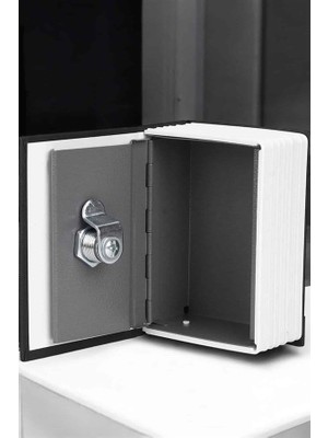 Gizli Kasa Kitap Görünümlü Anahtarlı Çelik Mini Kasa