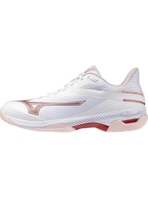 Mizuno Wave Exceed Court Ac Kadın Tenis Ayakkabısı Beyaz / Kırmızı