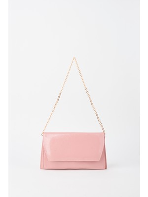 Vivaq Kadın Pudra Zarf Tasarım 2 Bölmeli Mini Zincir Askılı Çıt Çıt Kapama Clutch Ve El Çantası