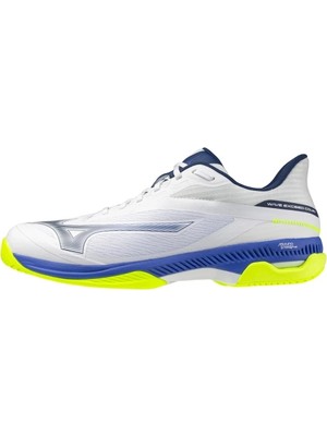 Mizuno Wave Exceed Court Ac Erkek Tenis Ayakkabısı Beyaz / Mavi / Sarı