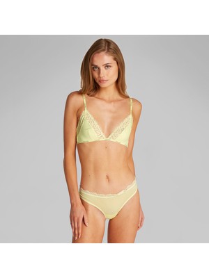 Calvin Klein Wire Free Triangle Kadın Sarı Bra